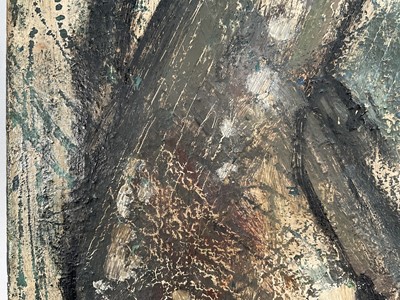 Lot 19 - G. L. Wright mid 20th century English school, oil on canvas, portrait of a woman, signed with initials and inscribed and dated May 1954 verso, 55.5cm x 40cm, unframed