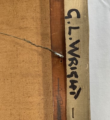 Lot 19 - G. L. Wright mid 20th century English school, oil on canvas, portrait of a woman, signed with initials and inscribed and dated May 1954 verso, 55.5cm x 40cm, unframed