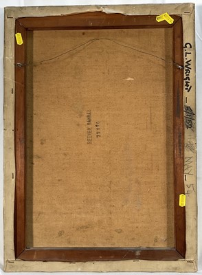 Lot 19 - G. L. Wright mid 20th century English school, oil on canvas, portrait of a woman, signed with initials and inscribed and dated May 1954 verso, 55.5cm x 40cm, unframed