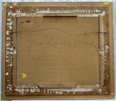 Lot 6 - Omar Kvalvaag (Norwegian, 1909-1997) oil on board, Fjord landscape, signed and dated '75, 37cm x 45cm, framed