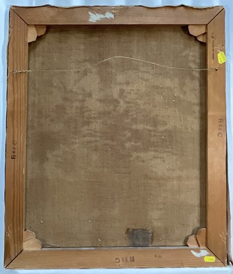 Lot 35 - Julie de Holmberg Krohn (Norwegian 1882-1956) oil on canvas, flowers by the window, signed and dated 1942, inscribed verso, unframed