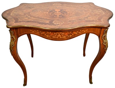 Lot 1285 - French marquetry inlaid centre table