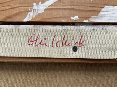 Lot 15 - Eastern European school, oil on canvas, Farmstead, signed Ghilchick, 34cm x 44cm, framed