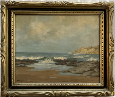Lot 1097 - Beatrice Bright (1861-1940) oil on canvas, Trevose Head, original gallery label verso