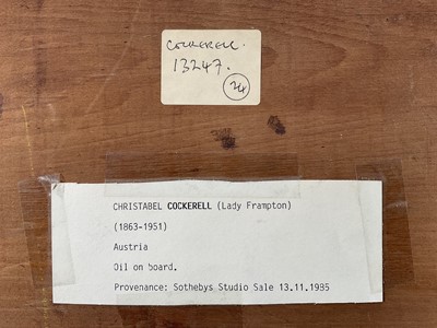 Lot 4 - Christabel Cockerell, Lady Frampton (1863-1951) oil on board, Austria, 36cm x 44cm, label verso, framed Provenance: Sotheby's Studio Sale 13.11.1985