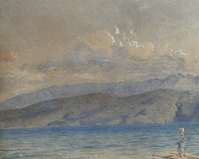 Lot 5 - John Callington Moore (1829-1880) watercolour, Capri 1860, signed titled and dated, 30cm x 50cm, glazed frame