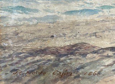Lot 5 - John Callington Moore (1829-1880) watercolour, Capri 1860, signed titled and dated, 30cm x 50cm, glazed frame