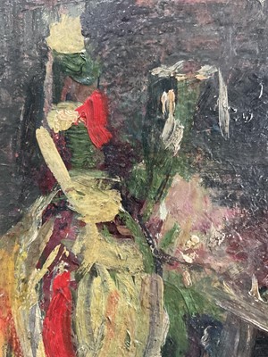 Lot 42 - Eastern European School 20th century oil on board, still life, signed indistinctly top right, 30cm x 40cm, framed