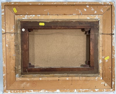 Lot 43 - Eastern European School, 20th century oil on canvas, Farmstead in winter, 28cm x 40cm, framed