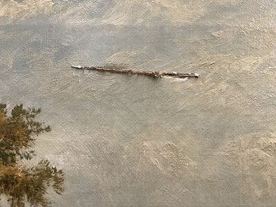 Lot 46 - English School 19th/20th century oil on canvas, Richmond Bridge, signed with initials W.R.S.S., 44cm x 80cm, gilt frame