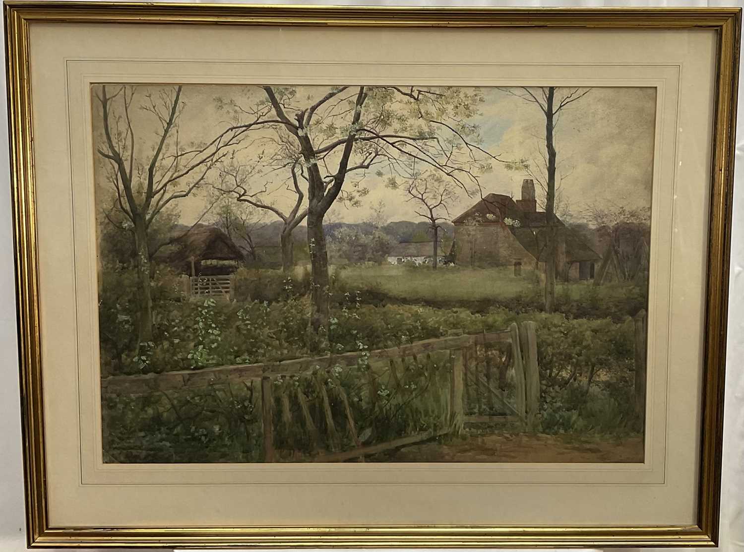 Lot 41 - English School, 20th century watercolour, rural scene, 49cm x 70cm, glazed frame