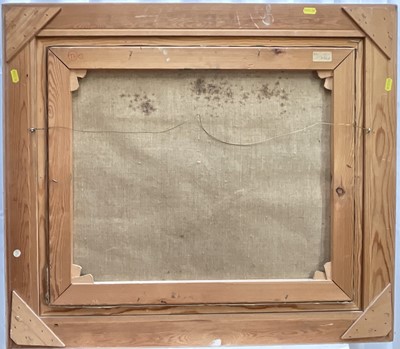 Lot 40 - Mid-century Swedish oil on canvas, coastal houses, signed with initials J.B. (possibly Jörgen Bruun), 50cm x 60cm, framed