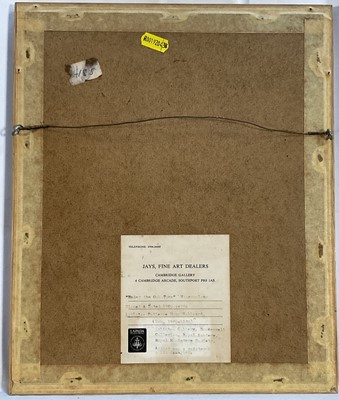 Lot 53 - Patience Mary Hallward (1892-1981) watercolour, Under the Oak Tree, signed and dated 1909 verso, 16.5cm x 12cm, glazed frame