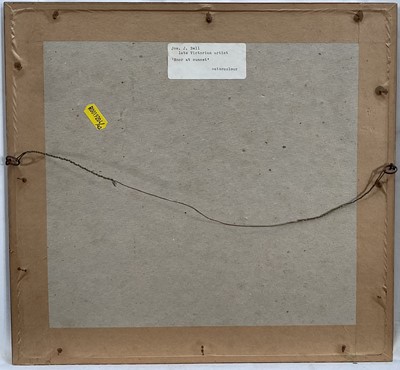 Lot 64 - Joseph J. Bell (late Victorian) watercolour, Moor at Sunset, signed, 19.5cm x 25cm, glazed frame