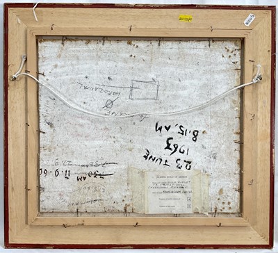 Lot 65 - Hugh Hamlet (British 20th Century) oil on board, Framlingham Castle, signed, dated 1963 verso, 32cm x 37cm, framed