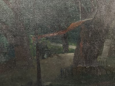 Lot 66 - Adolphe Elisée Bourde (1859-1935/7) oil on canvas - Port de la Tête d'Or, Lyon, 1900, signed and dated, 39cm x 53cm, framed