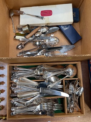 Lot 5011 - Group of silver plated flatware, including a part canteen