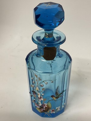 Lot 173 - Blue glass scent bottle