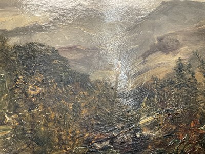 Lot 57 - Alexander Fraser Jnr (1828-1899) oil on canvas, Rainy Weather on the hills, bearing signature, titled verso, 29cm x 39cm, gilt frame