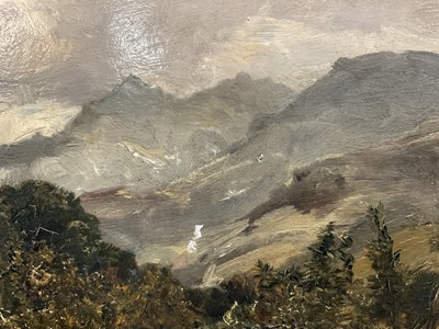 Lot 57 - Alexander Fraser Jnr (1828-1899) oil on canvas, Rainy Weather on the hills, bearing signature, titled verso, 29cm x 39cm, gilt frame