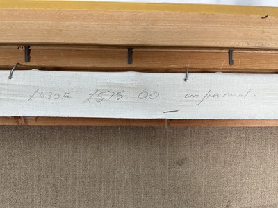 Lot 87 - George Horne (British, 20th century) oil on canvas in gilt frame depicting cattle on landscape 'Homeward Bound'