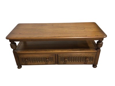 Lot 5312 - Ercol Warwick coffee table measuring approximately 111cm x 44cm x 48cm