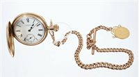 Lot 628 - Edwardian curb link Watches chain, each link...