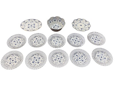 Lot 76 - Suite of Royal Copenhagen onion pattern porcelain