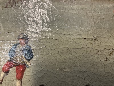 Lot 88 - Dutch School 18th / 19th century oil on canvas, Skating scene