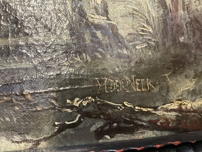 Lot 88 - Dutch School 18th / 19th century oil on canvas, Skating scene