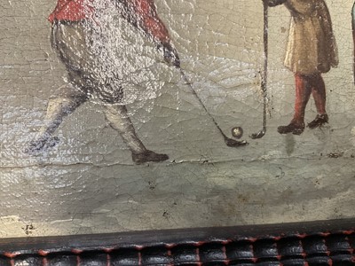 Lot 88 - Dutch School 18th / 19th century oil on canvas, Skating scene