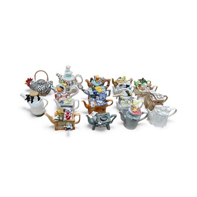 Lot 5026 - Collection of novelty teapots including Cardew, Moka, etc