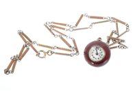 Lot 633 - 1920s ladies' Silverer and red guilloche...