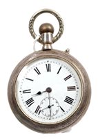 Lot 635 - Unusual double-sided pocket Watches with white...