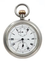 Lot 636 - Military pocket Watches with button-wind...