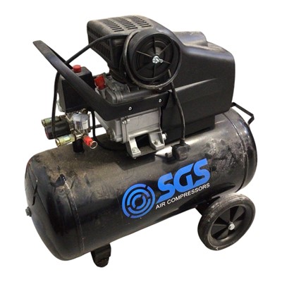 Lot 5093 - SGS 50 litre air compressor together with a smaller compressor