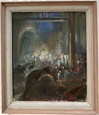 Lot 151 - English School, mid 20th century, oil on canvas, Candlemass