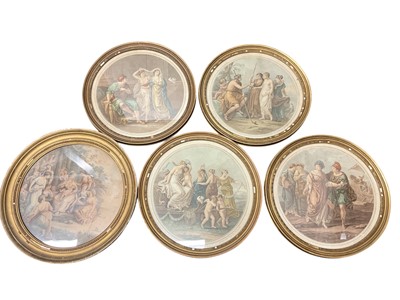 Lot 884 - Angelica Kauffman (1741-1807) group of four circular coloured engravings