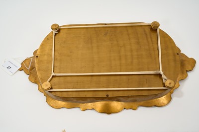 Lot 27 - Good quality late 19th century French champlevé enamel centrepiece with Paris porcelain