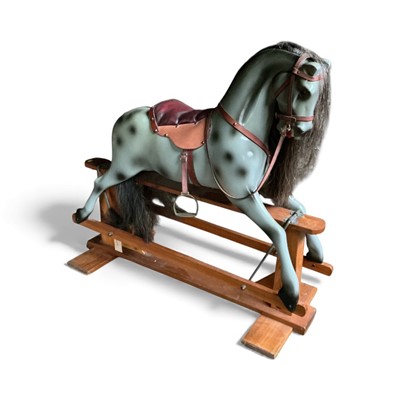 Lot 1307 - Victorian style rocking horse, on sledge base, 113cm