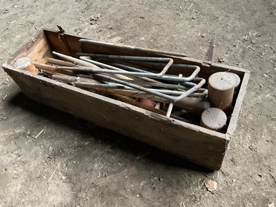 Lot 5351 - Vintage croquet set, boxed