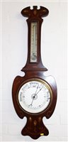 Lot 647 - Late 19th / early 20th century banjo barometer...