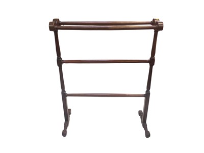 Lot 5356 - Regency mahogany towel rail, 65cm wide x 84cm high
