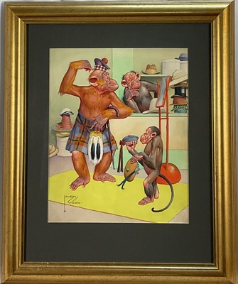 Lot 180 - Clarence Lawson Wood (1878-1957) original gouache 'It's the Real McCoy', signed, 35cm x 28cm, glazed frame