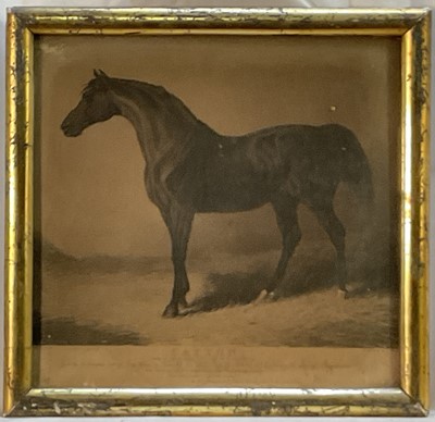 Lot 191 - Early 19th century engraving by C. Hunt, after J F Herring - Catton, in glazed gilt frame, 30 x 32cm