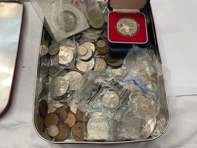 Lot 336 - Selection of GB coinage to include 1977 Silver Jubilee silver proof coin, copper, and some pre-47 silver