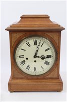 Lot 654 - 20th century bracket Clocksck with German...