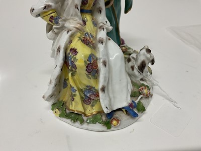 Lot 26 - Continental porcelain group, 'The Polish Hand Kiss'