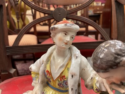 Lot 26 - Continental porcelain group, 'The Polish Hand Kiss'