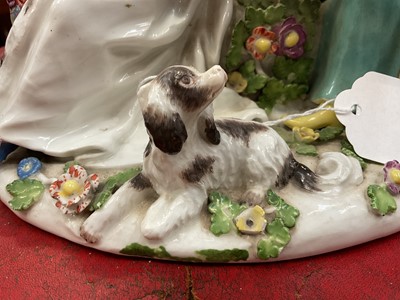 Lot 26 - Continental porcelain group, 'The Polish Hand Kiss'